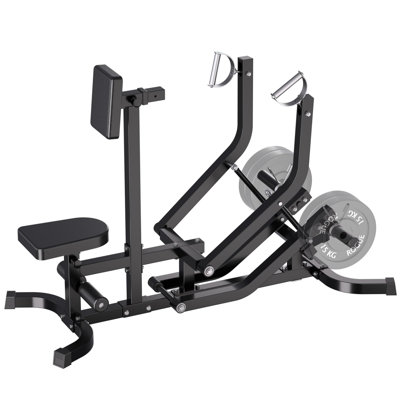 Machine à rangée assise à chargement par plaque avec soutien de la poitrine rembourré Poignées rotatives indépendantes Appareil de musculation pour le haut du dos
