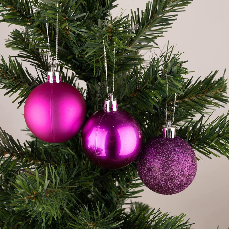5cm Polyvinyl Chloride (PVC) Ball Ornament, Purple