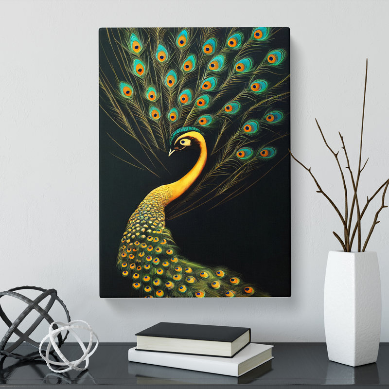 CAN-V0523-1775X Peacock Vol.3 - Wrapped Canvas Print, 50cm H x 35cm W x 3cm D