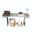 Console de luxe pleine grandeur avec miroir en verre trempé cannelé, canapé d'entrée en miroir, style luxueux léger, résistant aux égratignures, emballage renforcé