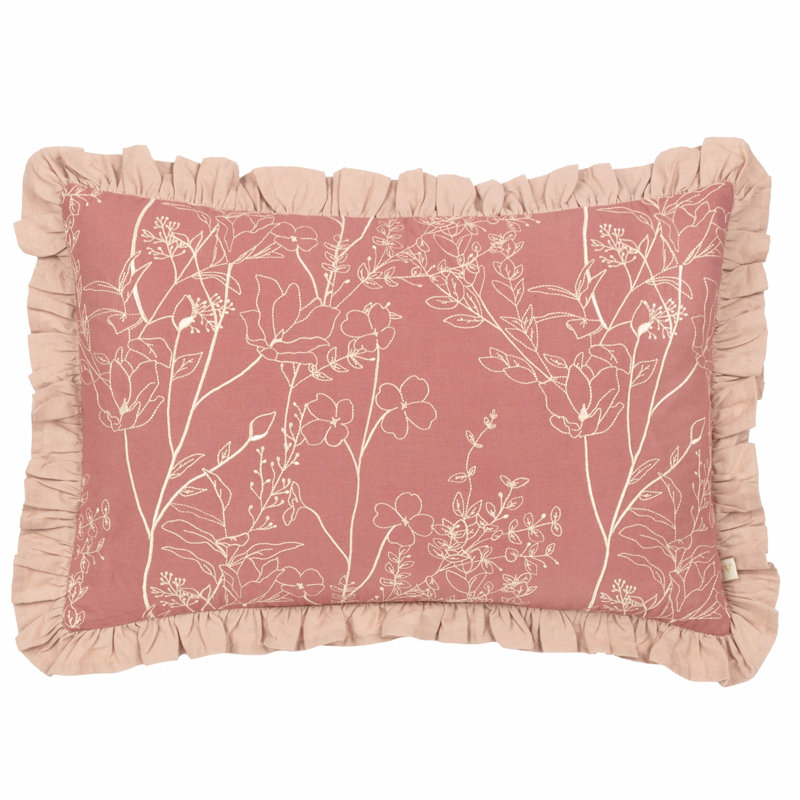 Mae Floral Rectangular Cushion, Pink Floral
