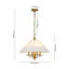 4 - Suspension conique contemporaine en tissu clair