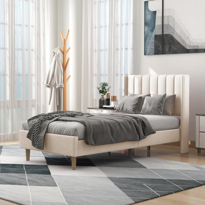Sutter Upholstered Wingback Bed