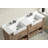 Marina 72'' Double Bathroom Vanity with Marble Top-328191273-328191274