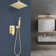 1-Spray Patterns 16 In. Ceiling Mount Dual Fixed And Handheld Shower Head 2.5 GPM