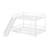 Metal Bunk Bed With Slide And Guardrails
