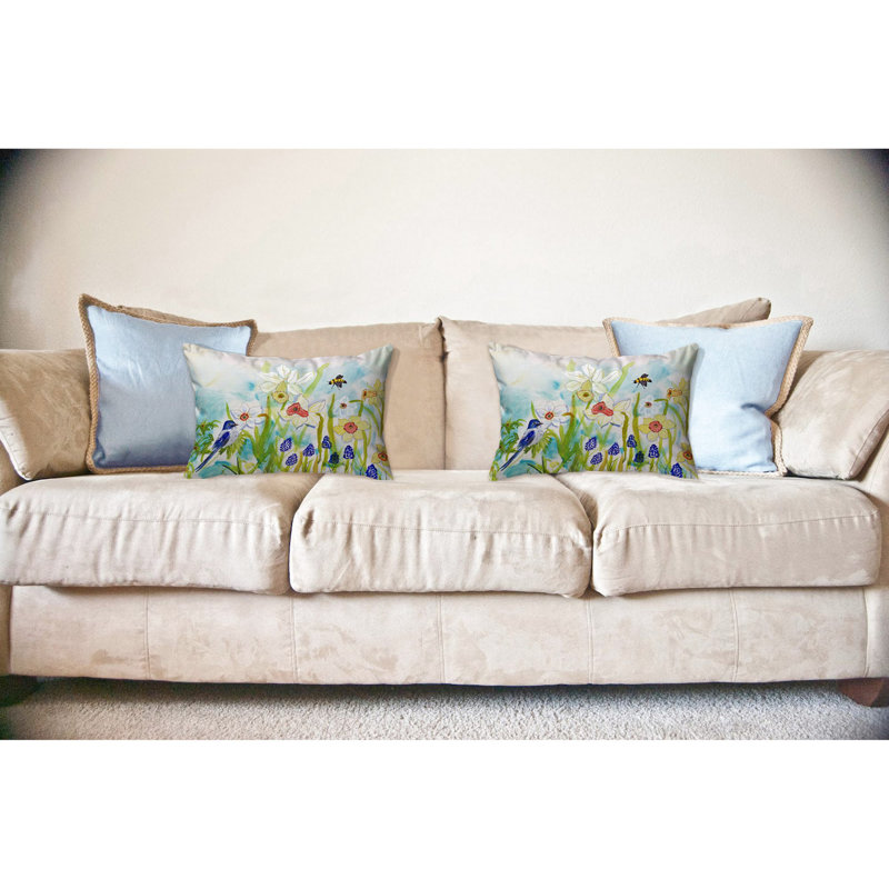 Coussin intérieur / extérieur Bird and Daffodils
