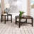 Dark Brown Solid Wood Round End Table | Gift Idea