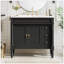 Ensemble de meuble-lavabo 36 po avec lavabo en céramique, rangement moderne-526662993-526662998