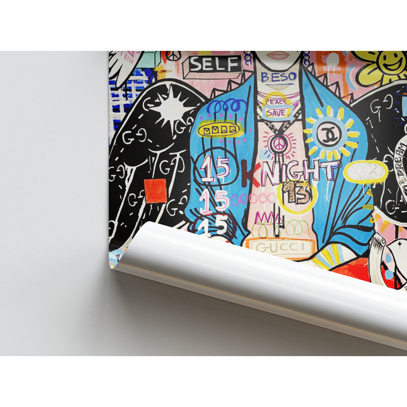 Toile, Art mural, Toile 3D, Frida Kahlo Graffiti, Frida Graffiti imprimé, toile Graffiti, œuvre d'art moderne, femme,