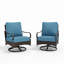 Chaises longues pivotantes avec coussins (ensemble de 2)-130020528