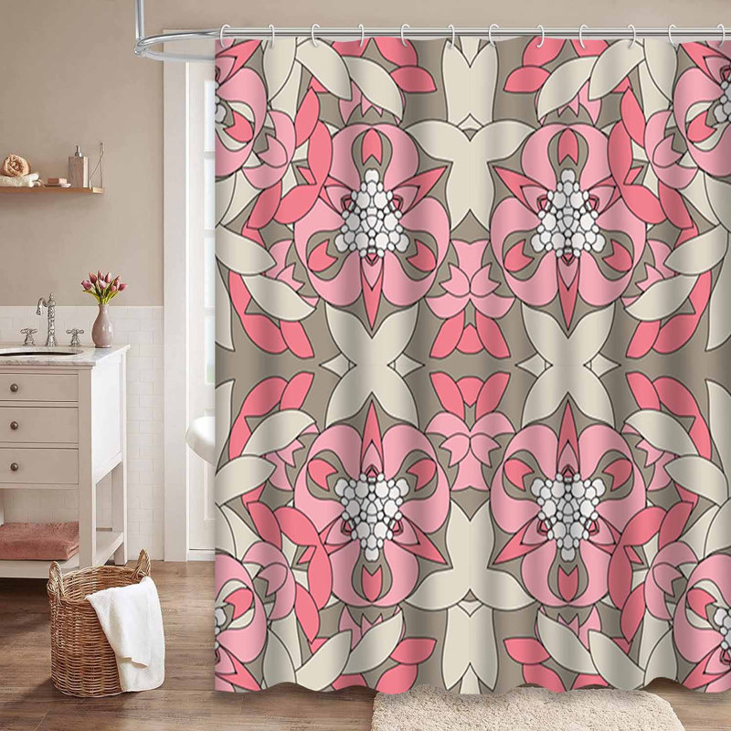 Rideau de douche transparent transparent, rideaux de douche pour la salle de bain avec 12 crochets, 72" L x 78" W