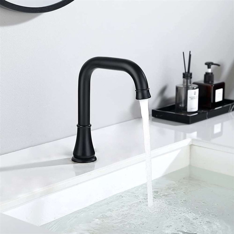 BathSelect Venosa Matte Black Automatic Touchless Sensor Faucet