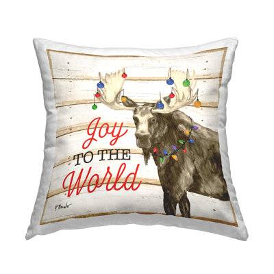  Striped Polyester Throw Pillow