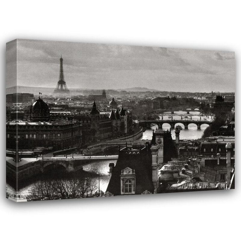 La seine et la ville de Paris, H 28 po x l 37 po