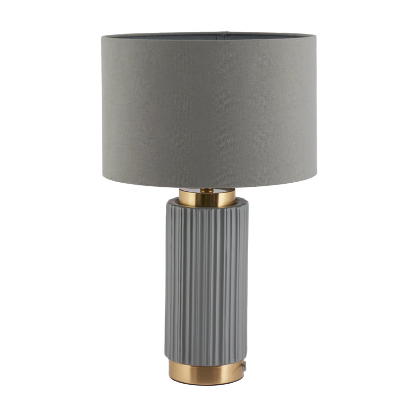 Ionic Ceramic Table Lamp, Grey