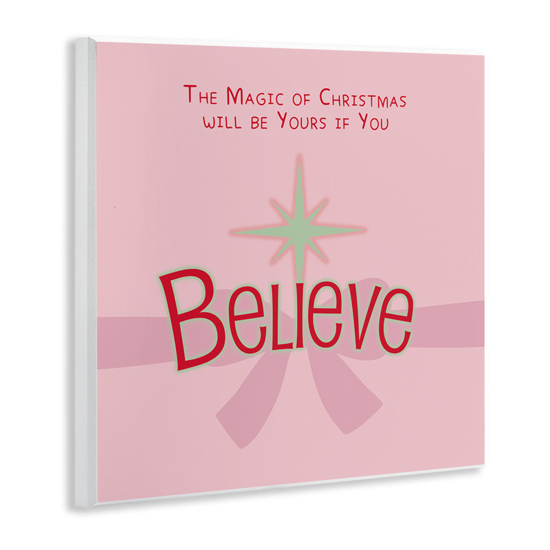«Magic of Christmas Believe», plaque murale par Lauren Rader