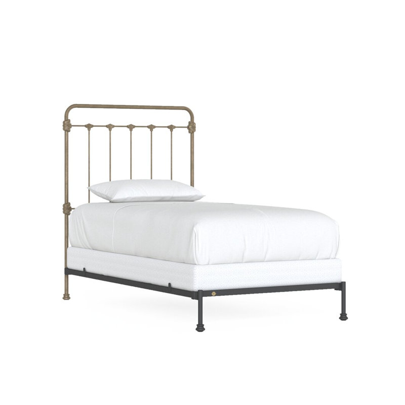 160 Picket Fence Bed | Hidden Foot Standard, Twin, Vintage Gold