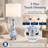 Darrius 27.5" Blue Glass Table Lamp with USB Type-C Ports and Built-in Outlet