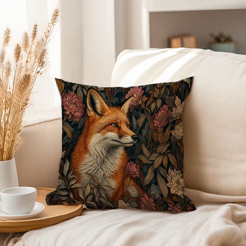 Housse de coussin animaux animaux William Morris - Fox VI Cottage, 18x18