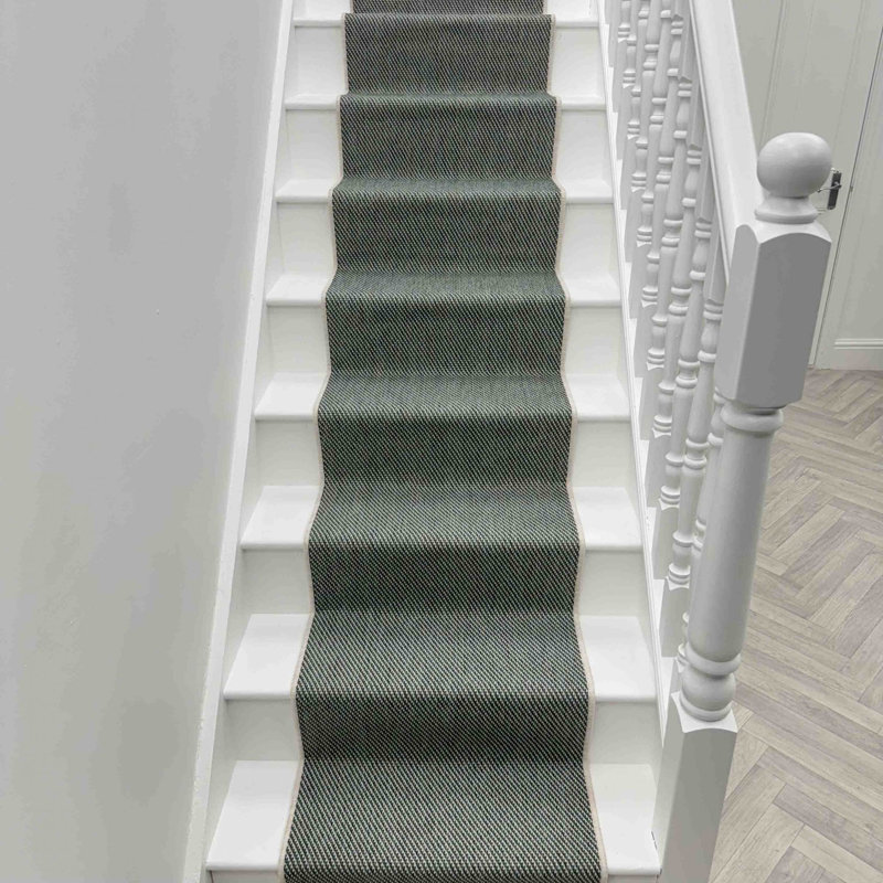 Stair Runner Solid Colour Flatweave Area Rug, Runner 60 x 570 cm