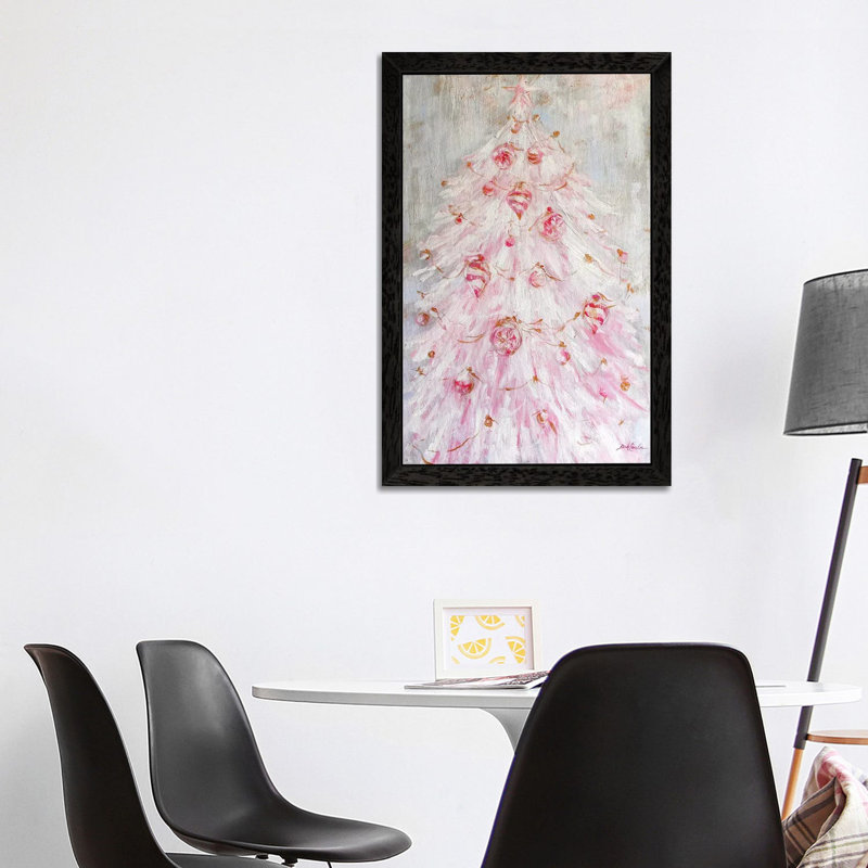 A Pink Christmas by Debi Coules - Print on Canvas, 101.6 cm H x 66.04 cm W, Black Framed