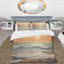 Ensemble de housse de couette Coastal Beige et Golden Beach Sunset Paradise II - Microfibre de polyester-110397794