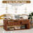 Rectangular Coffee Table with Drawers and Storage Shelves For Living Room-513440611