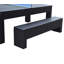  Ensemble de table de billard et de jeux multiples de 7 pi avec plateau de table à manger et de table de ping-pong Hathaway Newport ‑ banc pour le rangement de la maison et les accessoires inclus-35031375-52827219