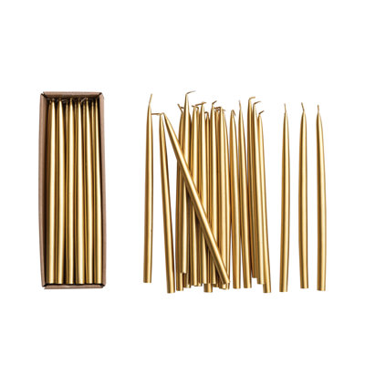 24-Piece Unscented Thin Taper Candles In Box