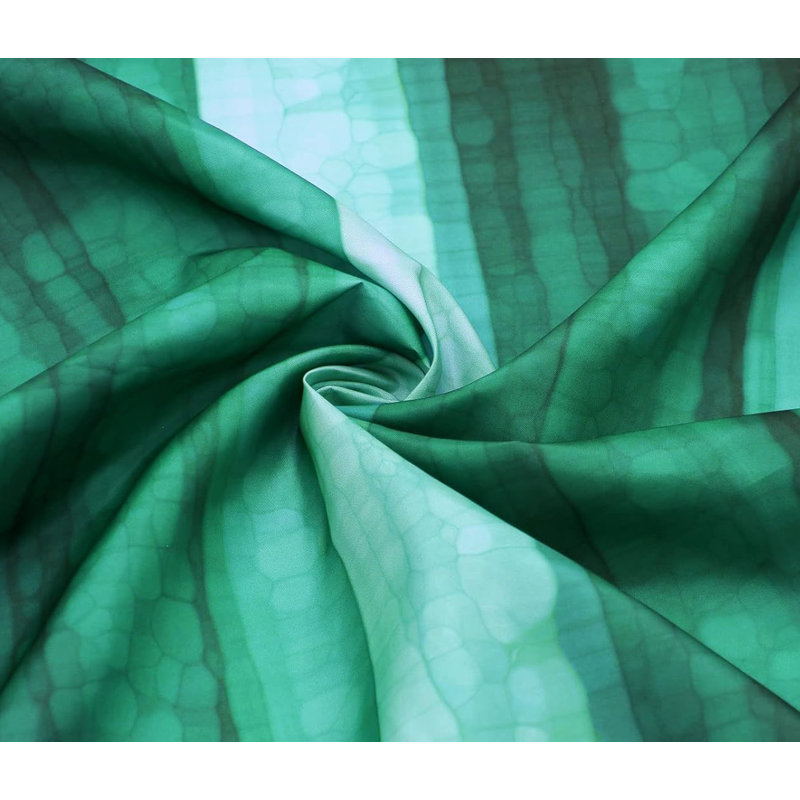 Polyester Shower Curtain Set, 182.9cm H x 182.9cm W, Teal