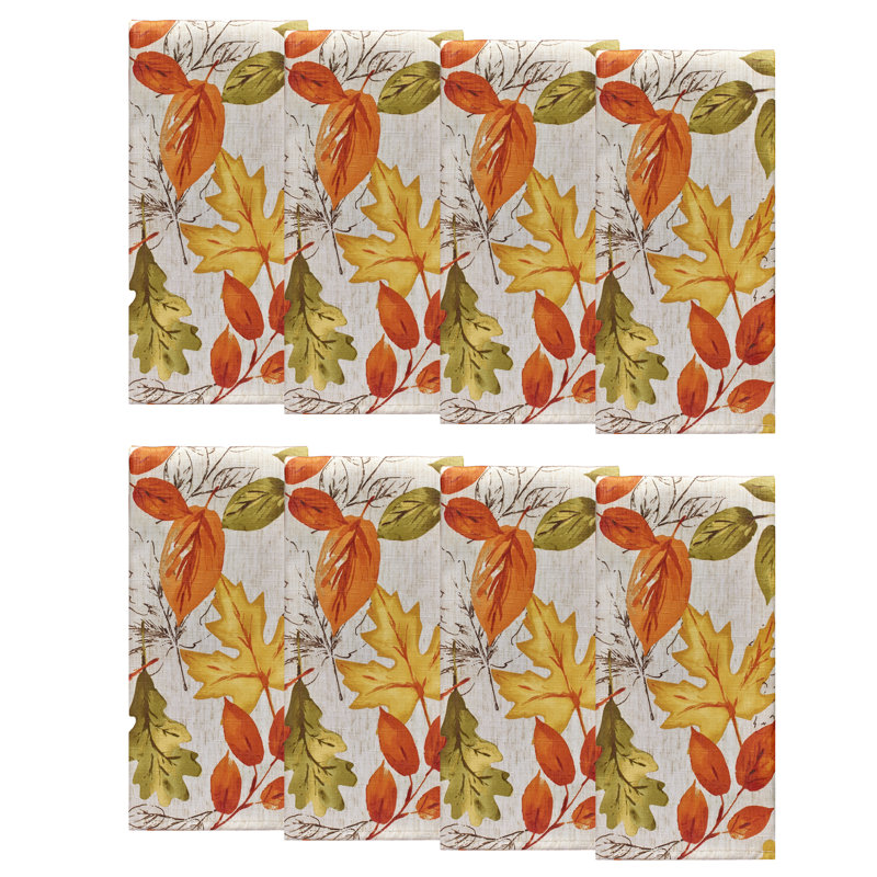Rhoton Autumn Leaves Polyester Square Napkin