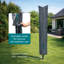 Tower 40m 4-Arm Rotary Airer with Cover & Ground Spike, Weather-Resistant PVC Washing Lines, Foldable Steel Frame, Space-Saving Outdoor Clothes Dryer, Anthracite & Teal, T873031TL