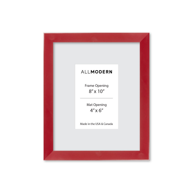 Cadre photo en bois massif Willin, L 8 po x H 10 po, Rouge