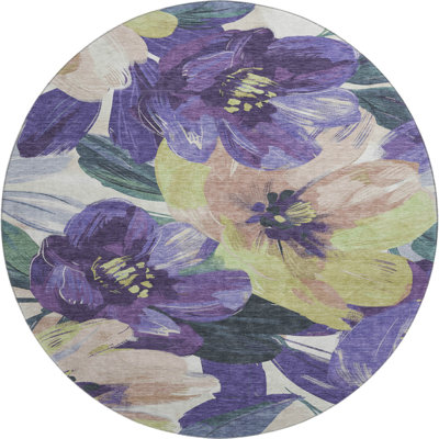 Premium Machine Washable Northdale AMF1487 Floral Rug