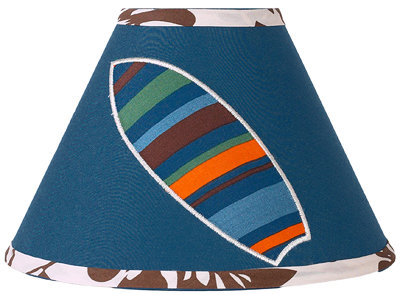 7" Surf Blue Cotton Empire Lamp Shade