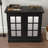 Black Acrylic Mirrored Door Sideboard-390639545