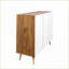 Buffet buffet de 47,24 po avec 3 tiroirs et 2 portes, tablettes réglables | Panneau de particules + panneau de fibres à densité moyenne