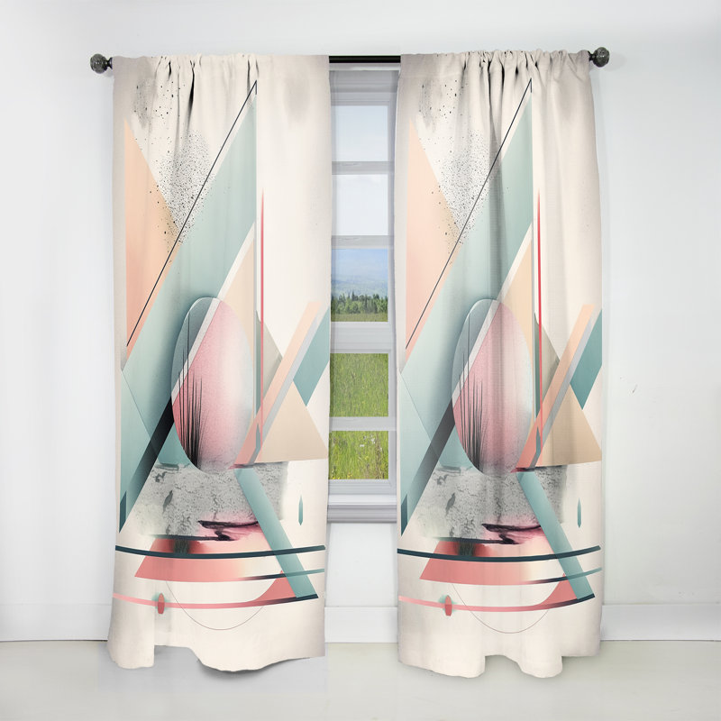 Gemella - Rideau moderne rose - Minimalisme transitoire Grace III - Velours obscurcissant - 1 panneau, L 52 po x L 63 po