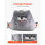 Coussin de lecture, coussin de lit de taille standard avec mousse à mémoire de forme déchiquetée, coussin de dossier avec 3 poches et tissu de velours court lavable, plateau avec poignée, pour regarder la télévision, lire, jouer, se reposer, gris-1009494872