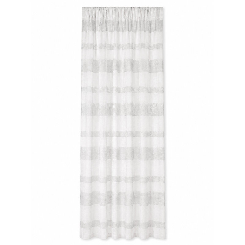 Panneau de rideau simple semi-diaphane avec passe-tringle Waqar, 54 po x 63 po