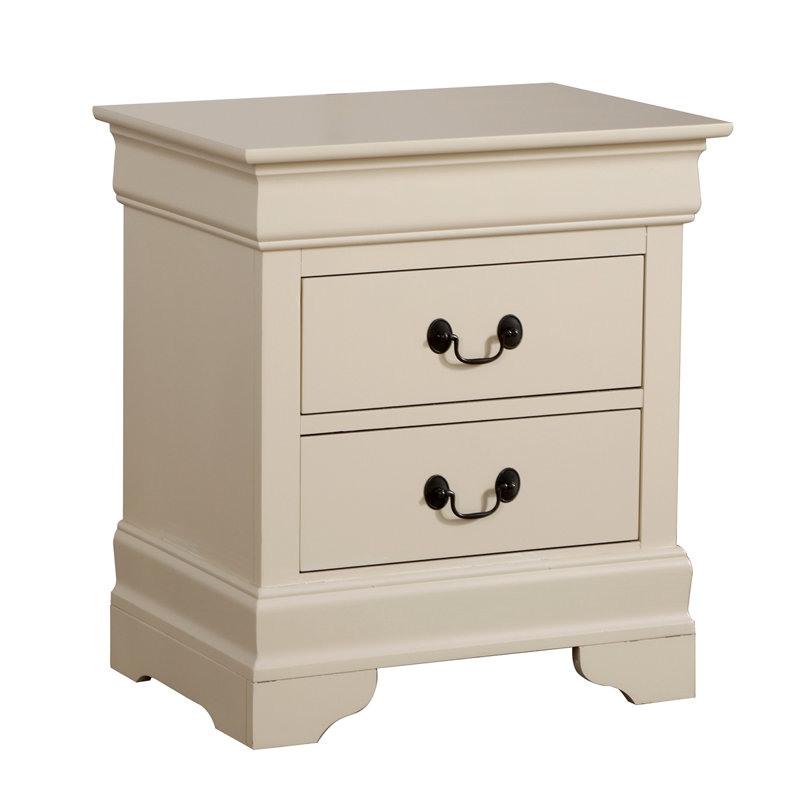Table de chevet 2 tiroirs Jeffreys, Beige