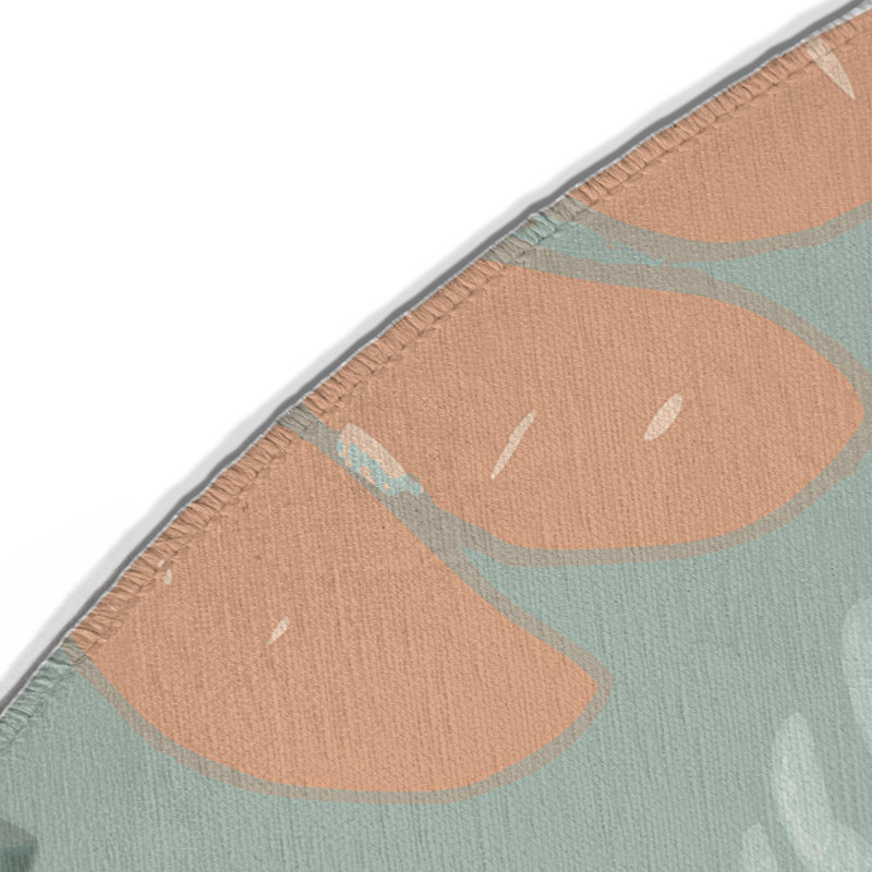 Sunset Vines Indoor And Outdoor Area Rug, Round 5'