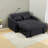 Multifunctional Modern Sofa Bed, Adjustable Black Suede For Home