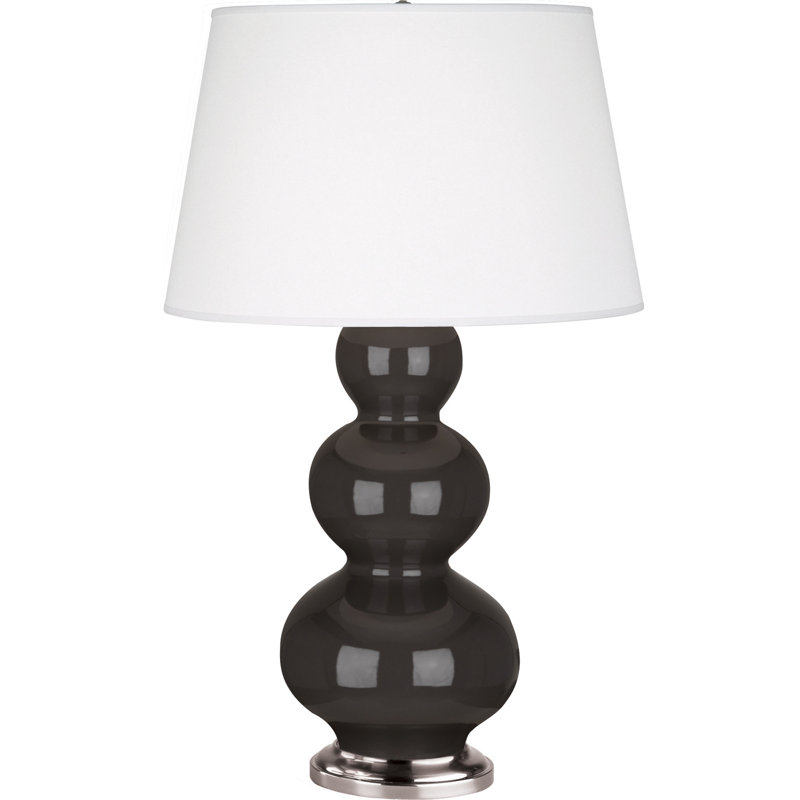 Triple Gourd Table Lamp, Coffee/Silver