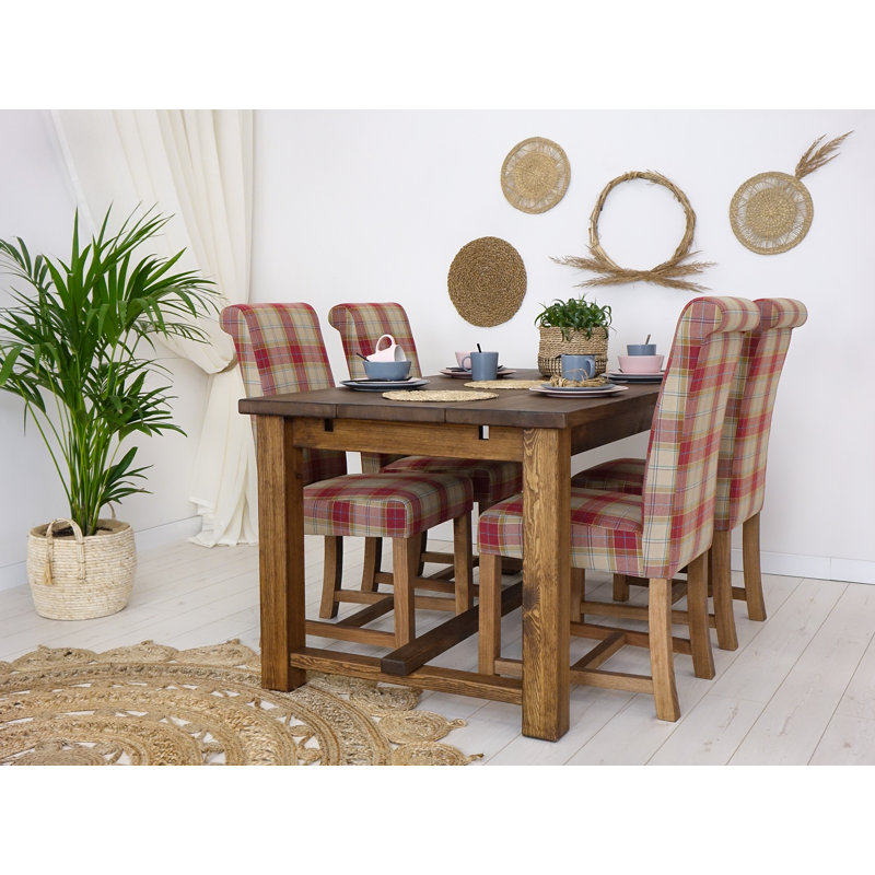 Desmon Pine Solid Wood Dining Table, H78 x L90 x W140cm