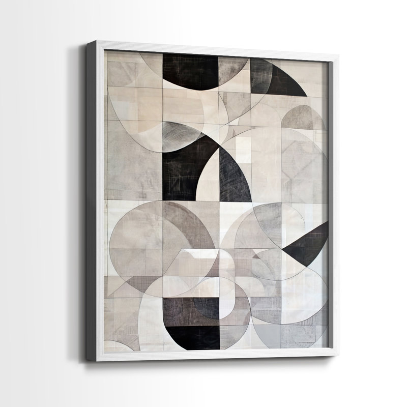 ABSTRACT Series XXXI  -Premium Framed Print -Ready to Hang - No Nails Required, White, 29" H x 23" W