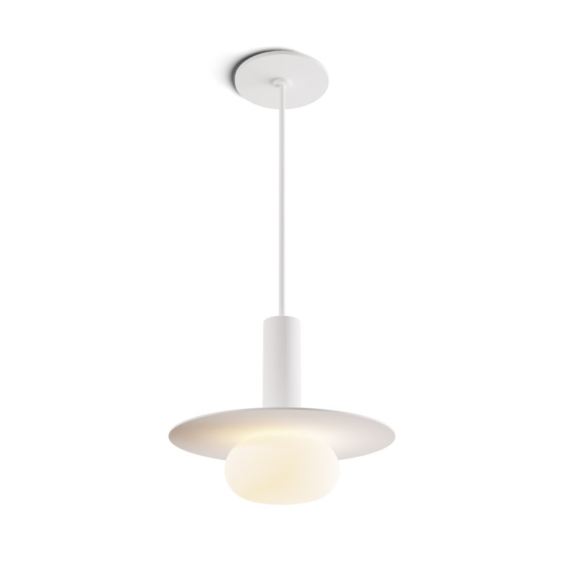 1 - Light LED Pendant, Matte White