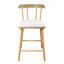 Tabouret de comptoir rembourré beige en bois de style Windsor-1355048953-1355048954