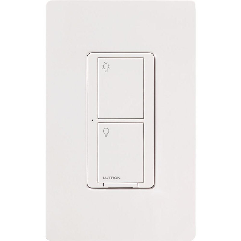 Caseta Smart Lighting 5-amp Single-pole/3-way Smart Tap Master Light Switch, White